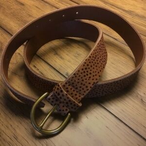 Animal Print Calf Hair Belt